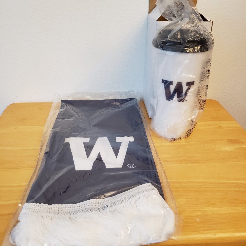 Washington Huskies cup2go tumbler (16oz) + UW Scarf